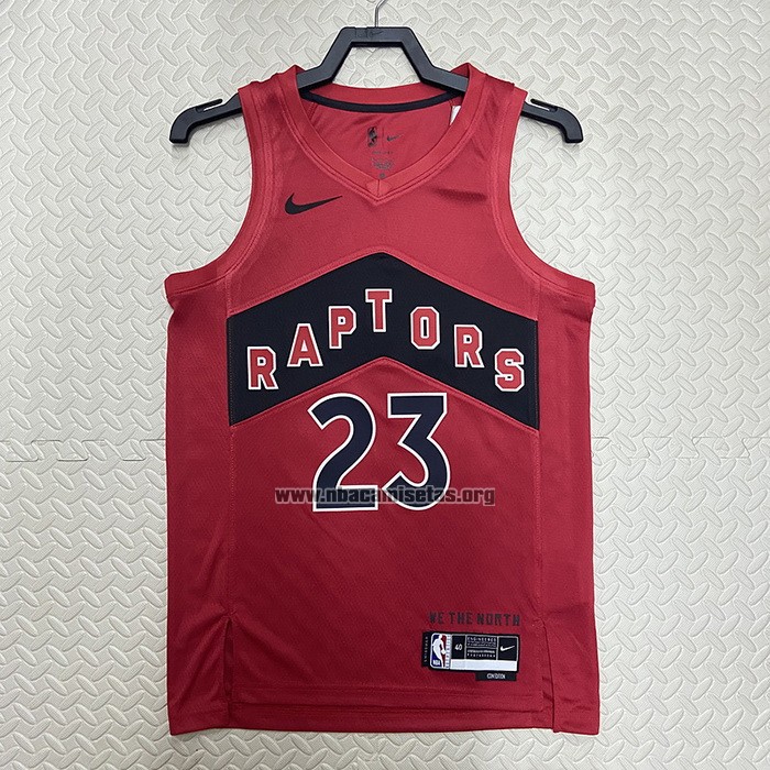 Camiseta Toronto Raptors Fred Vanvleet NO 23 Icon 2022-23 Rojo